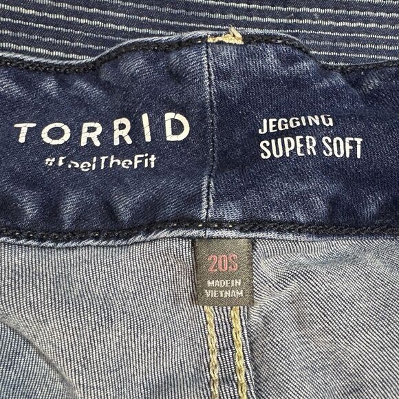 Torrid Jeggings Womens 20S Super Soft Stretch Blue Skinny Plus Size Denim - Picture 6 of 12